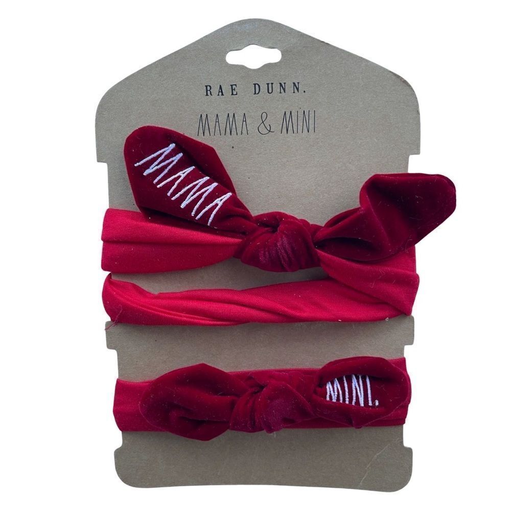 Rae Dunn "MAMA & MINI" Set of 2 Headbands For Adult & Infant OSFM NWT